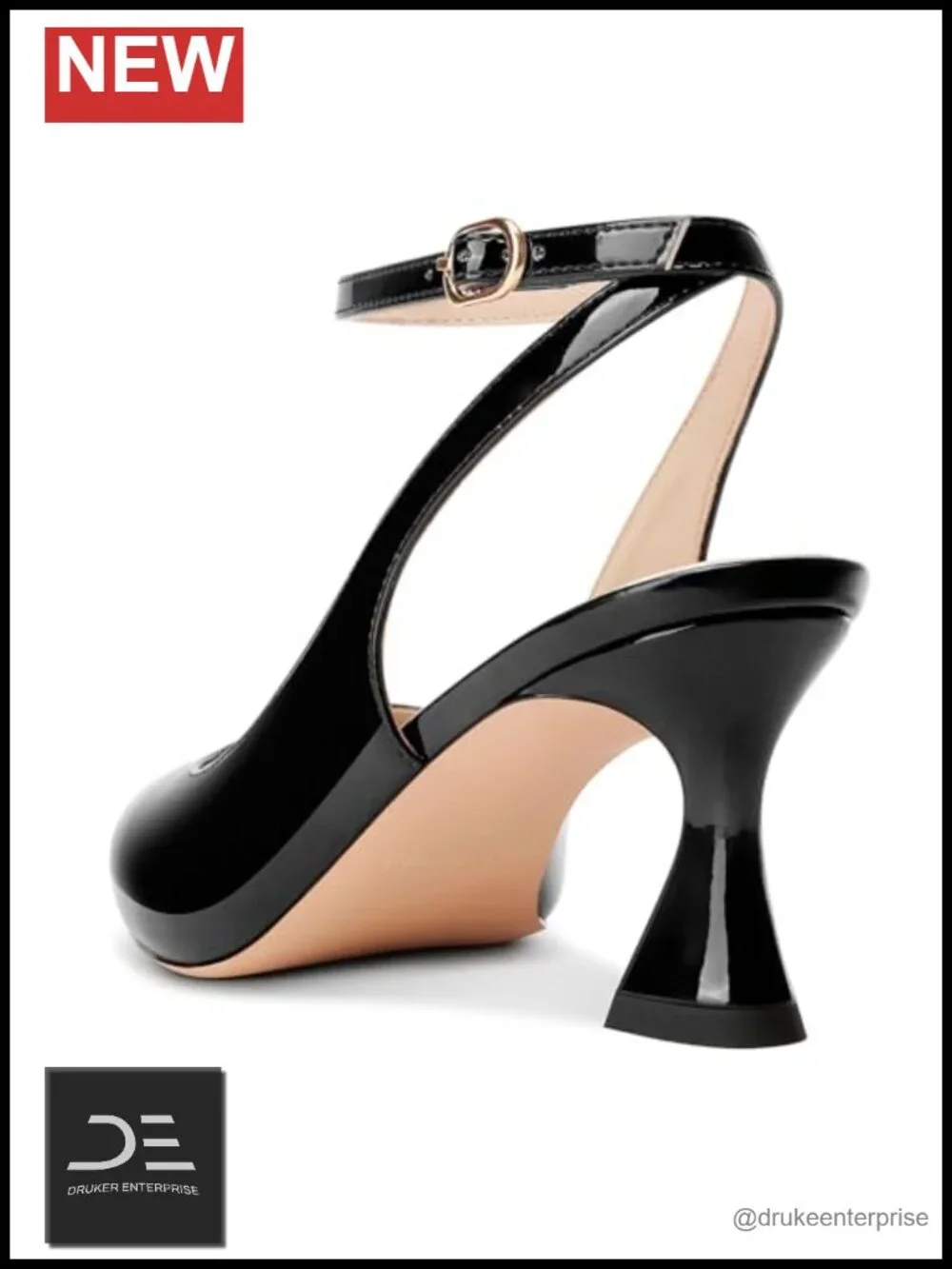 Women's Pointed Toe Ankle Strap Kitten Heels Slingback Dress Pumps 2.4
